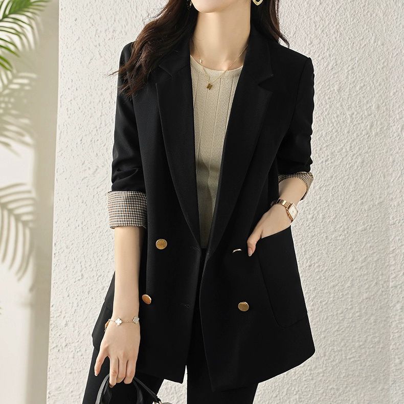 High-end small suit women's jacket 2023 new autumn and winter Korean style British style top women's casual professional suit