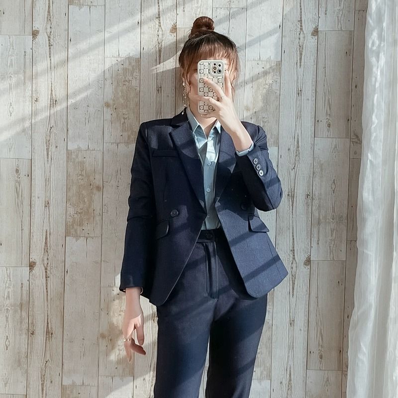 Business suit suit, feminine workwear suit, workplace formal work wear, fashionable small suit jacket, autumn and winter