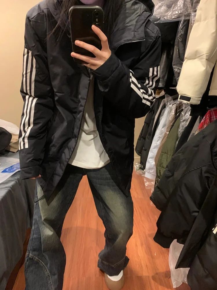 美式復古低腰微喇牛仔褲女2023新款寬鬆設計感百搭闊腿直筒褲ins