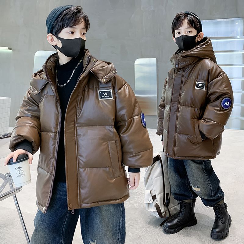 兒童裝男童冬季羽絨服2023新款男孩加厚外套中大童秋冬款白鴨絨潮