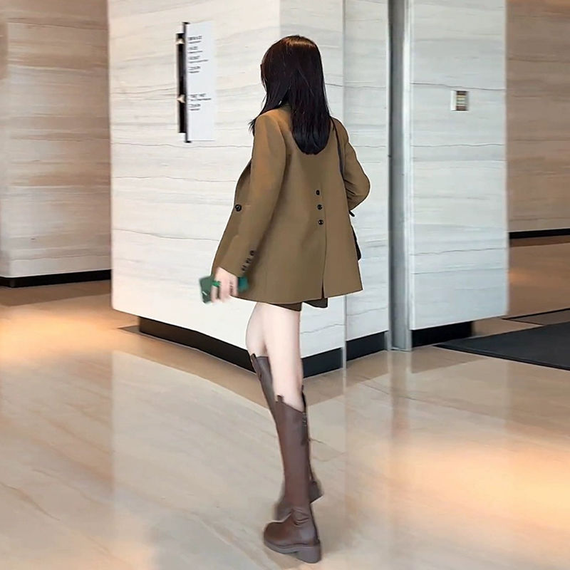2023 Spring and Autumn New High-end Black Suit Jacket Women's Korean Style Loose Casual Fashion Versatile Suit Top