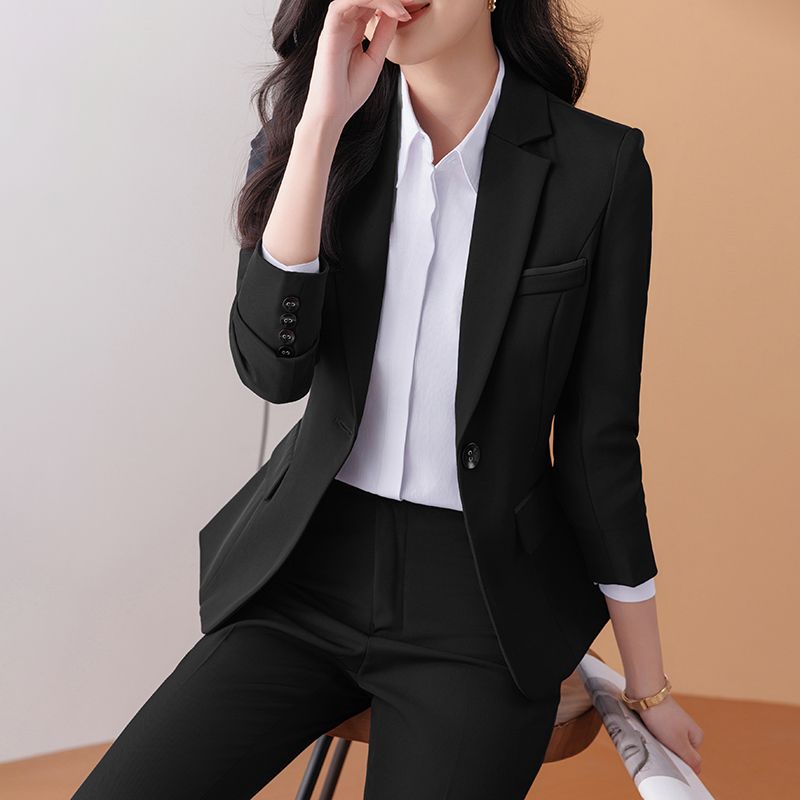 西裝套裝女秋冬職業正裝面試2023新款氣質工裝西服外套經理工作服