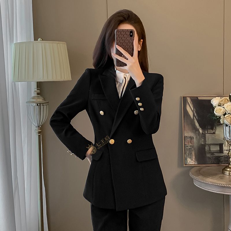 High-end formal women's suit professional wear 2024 new small suit college student bank teacher interview work clothes