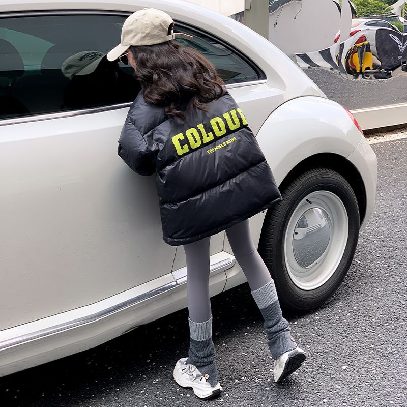 女童棉服2023新款兒童羽絨棉衣大童冬裝加厚外套女孩洋氣冬款棉襖