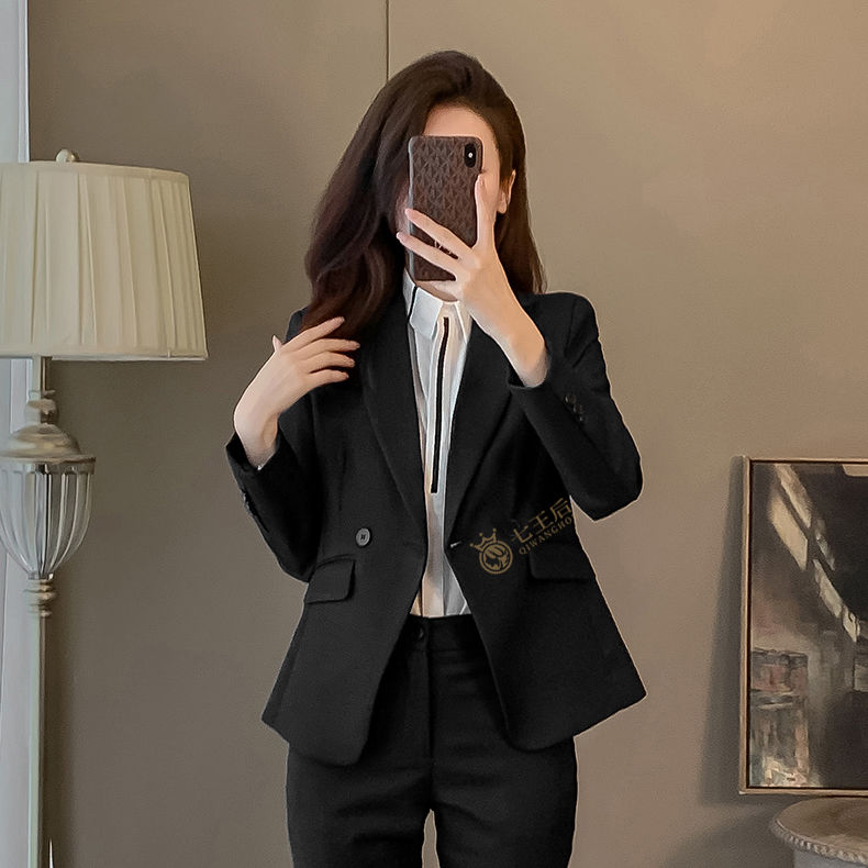 High-end small suit jacket for female college students 2024 new interview suit professional formal work clothes suit for women