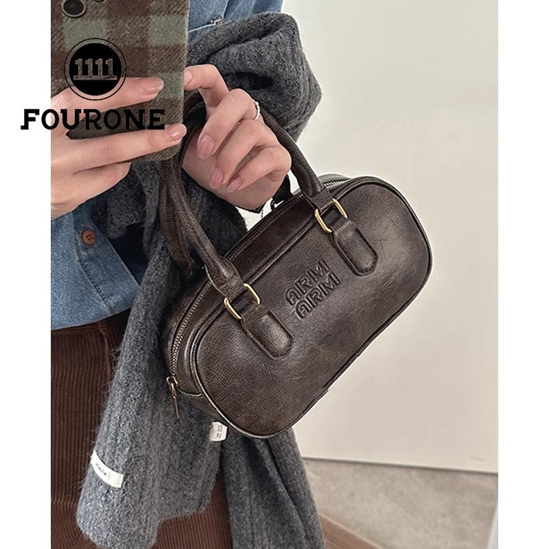 Maillard Handbag Women's New Trendy Fashion Bowling Bag Versatile Shoulder Crossbody Bag