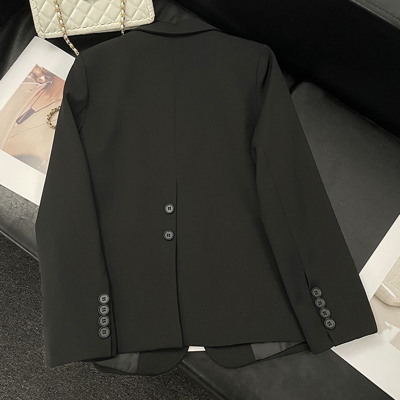 黑色西装套装女春秋2023新款职业正装小个子休闲今年流行西服外套