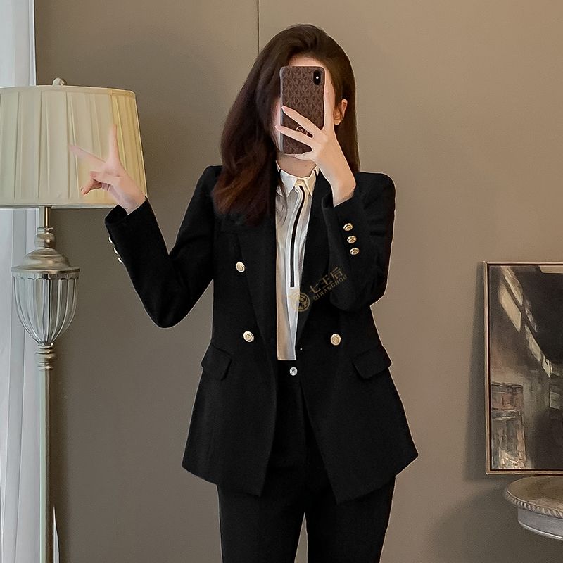 High-end formal women's suit professional wear 2024 new small suit college student bank teacher interview work clothes
