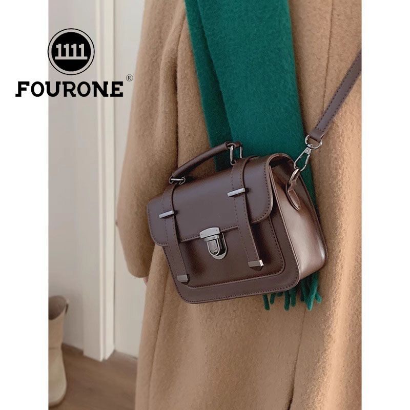 British Retro Cambridge Bag Women's New Trendy Korean Handheld Small Square Bag Versatile Shoulder Crossbody Bag