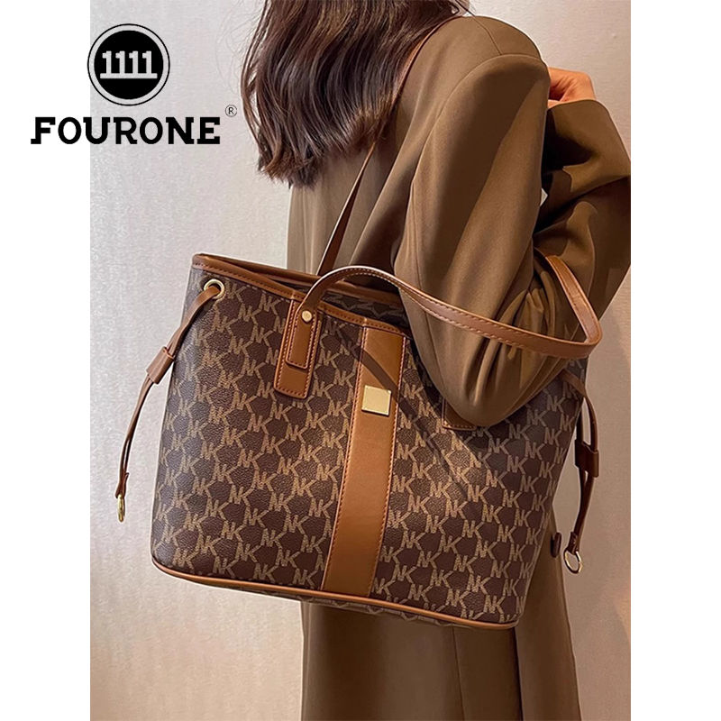 High-end large bag, trendy office bag for women, shoulder bag, large capacity, versatile commuting hand tote bag