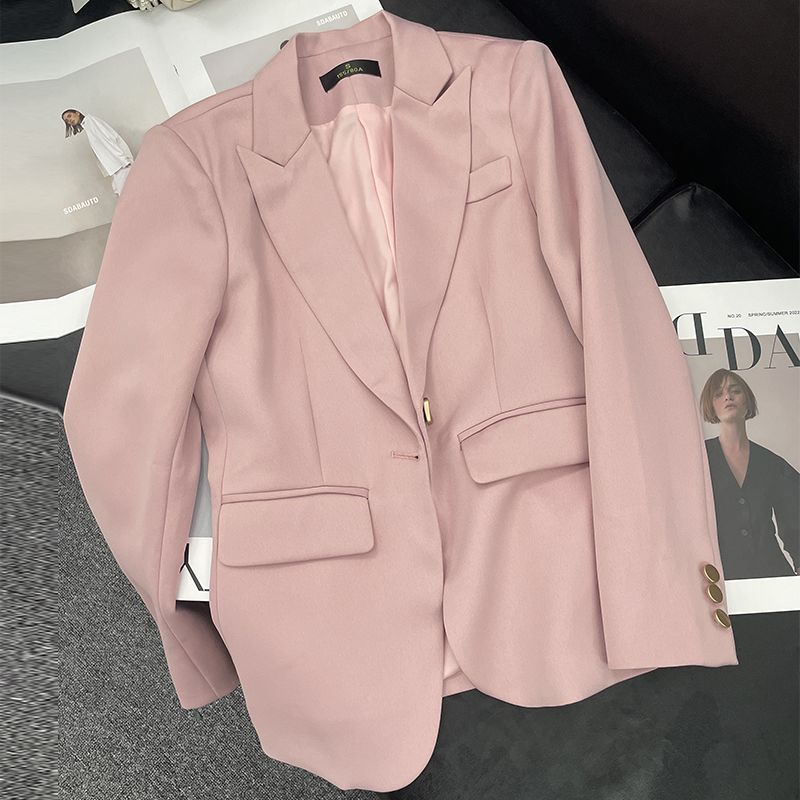 Black suit jacket for women in autumn and winter 2023 new style casual small and high-end fashion small suit popular in the street this year