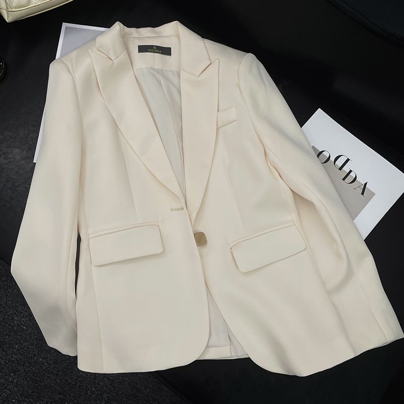 Black suit jacket for women in autumn and winter 2023 new style casual small and high-end fashion small suit popular in the street this year