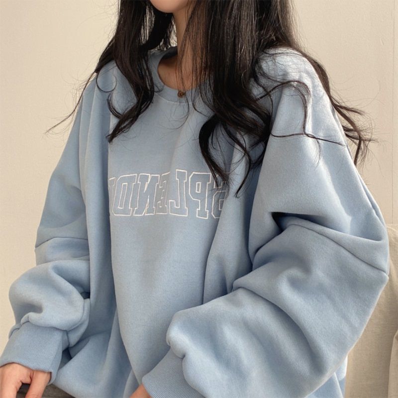 Dame 2023 ny hættetrøje med løstsiddende forår, efterår, vinter og tyk frakke med ekstra bomuldshættetrøje, plus size pink_voghion.com