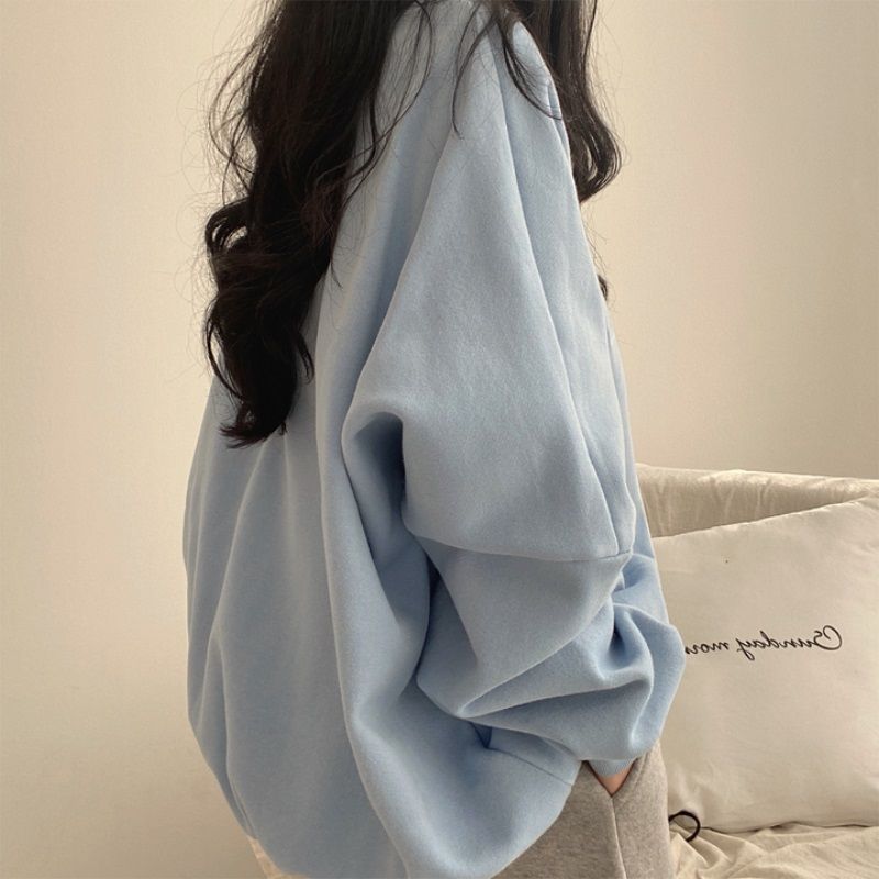 Dame 2023 ny hættetrøje med løstsiddende forår, efterår, vinter og tyk frakke med ekstra bomuldshættetrøje, plus size pink_voghion.com