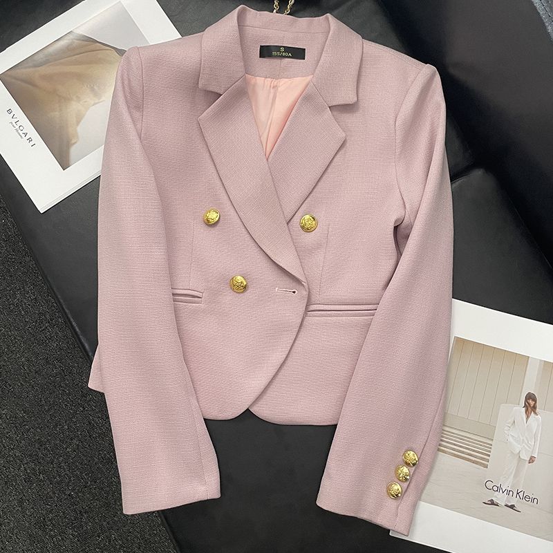 Short blazer for women in spring and autumn, small ladylike temperament, fashionable and versatile, casual small suit top
