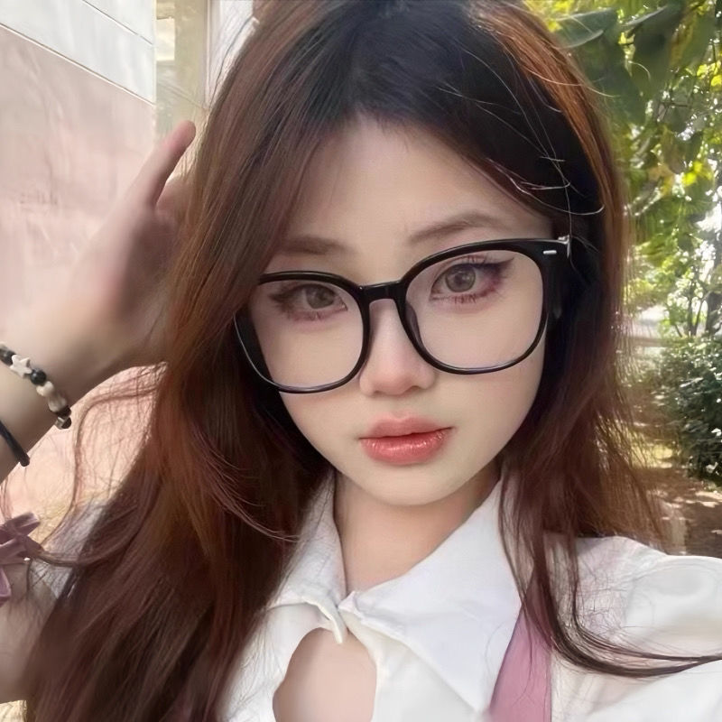超輕大框眼鏡近視女可配有度數黑框素顏神器大臉顯瘦方圓臉眼睛架