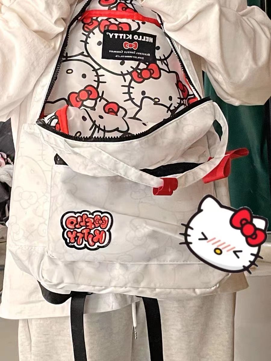 新款HelloKitty联名Nova潮牌双肩包男女可爱轻便背包书包学生