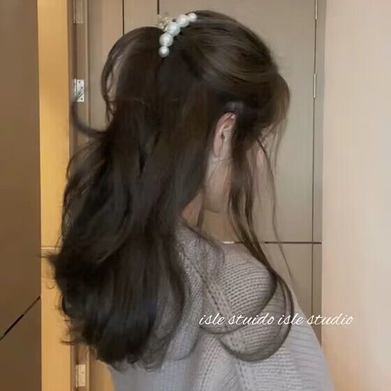 Elegante prendedor de cabelo com pérolas acessório estilo francês_voghion.com