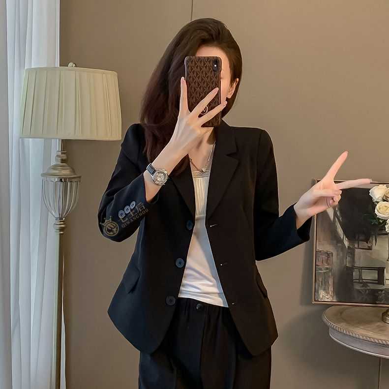 高級感小西裝外套女春秋季2024新款時尚氣質韓版休閒寬鬆西服上衣
