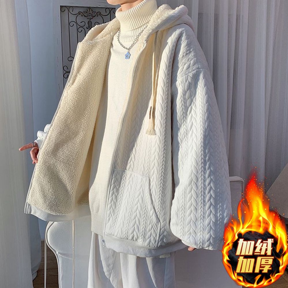 冬季加絨棉衣衣服男士新款潮牌連帽ins港風寬鬆休閒保暖加厚棉服