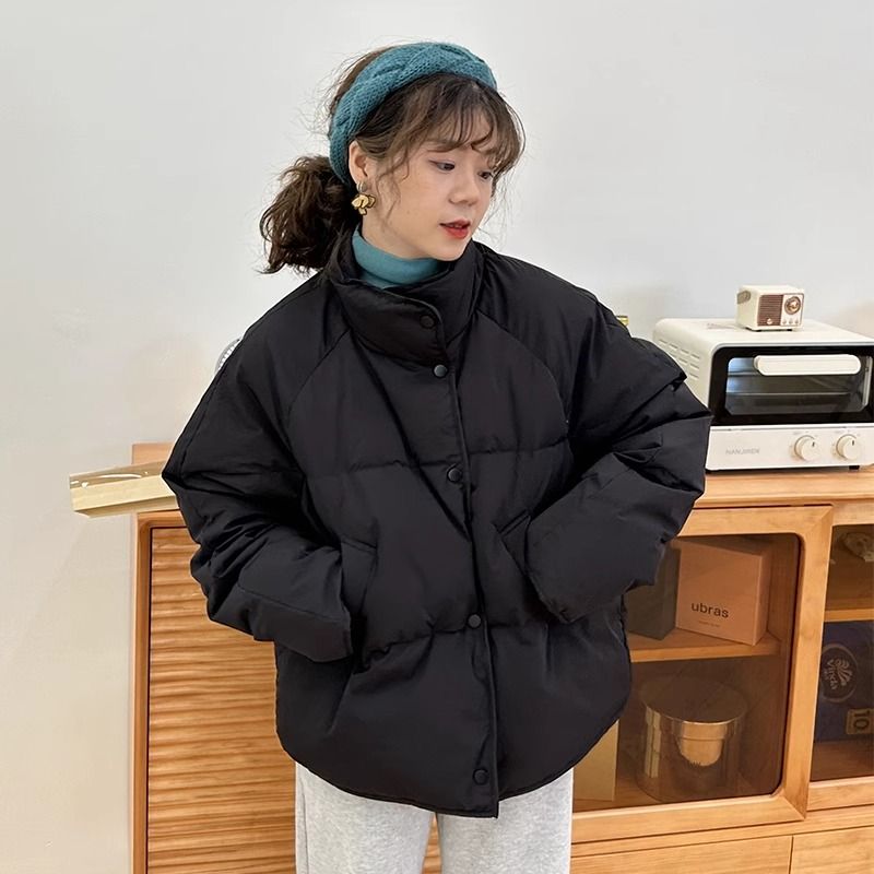 胖妹妹200斤新款棉服女短款麵包服棉襖韓版大碼寬鬆冬季棉衣外套