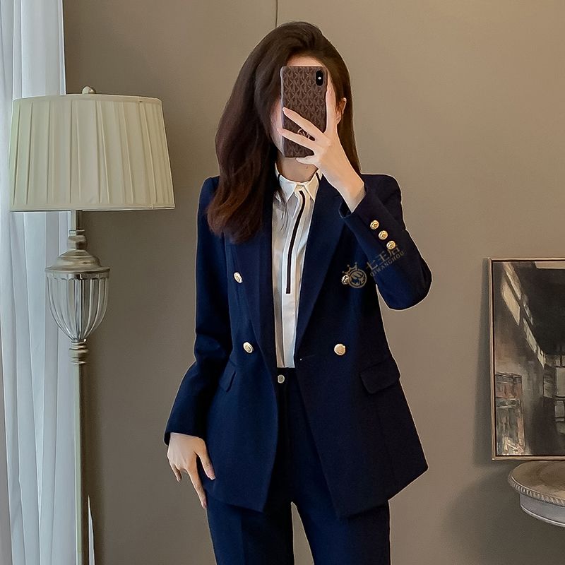 Black small blazer women's suit autumn and winter formal style goddess style high-end manager store manager professional work clothes
