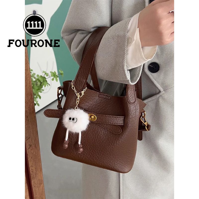 Retro handbag women's new single shoulder crossbody bag high-end casual versatile fashion bucket bag