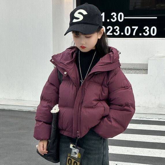 韓版兒童羽絨服加厚2023女童甜美冬季中大童90絨麵包服保暖外套潮