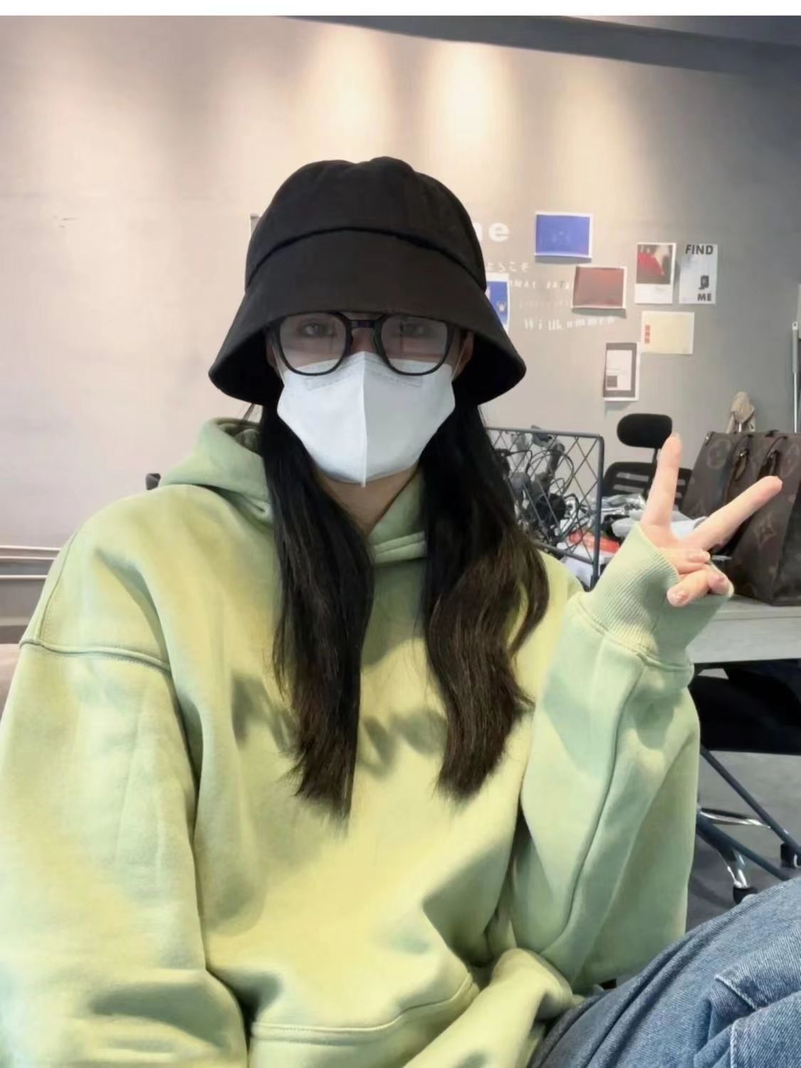 美式綠色oversize衛衣女2023年新款春秋冬寬鬆加絨連帽上衣外套潮