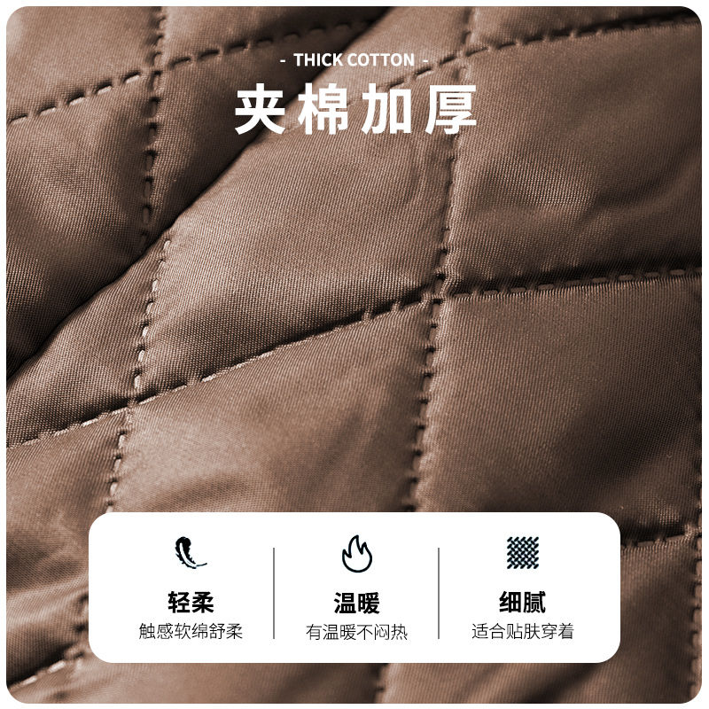 Luo Meng windbreaker jacket for women, high-end and super good-looking, brown quilted thickened long suit, fur coat is popular this year
