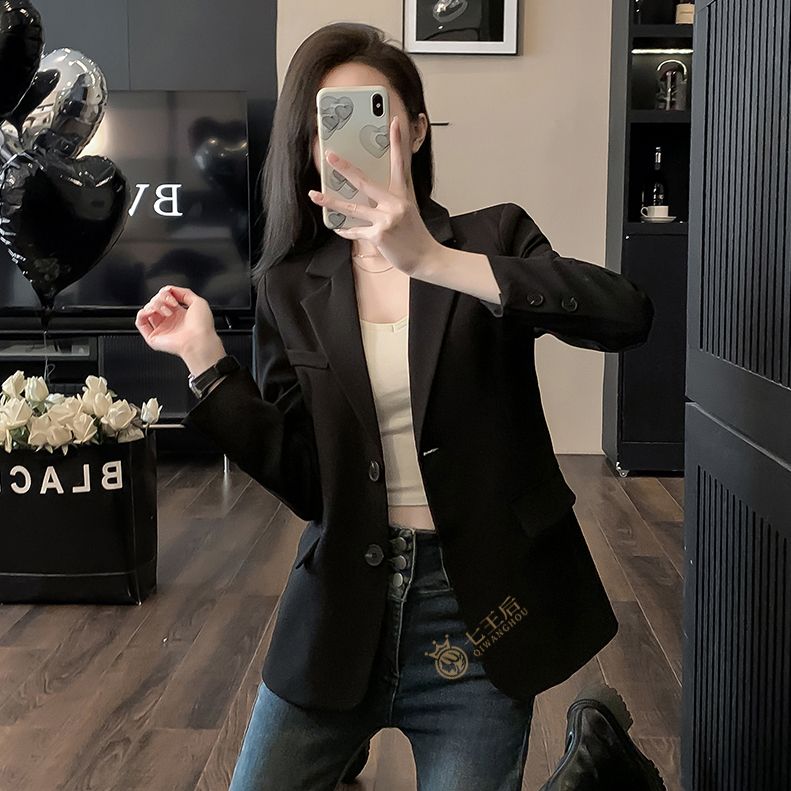 高級感西裝外套女小個子2024新款春秋季韓版氣質女士休閒西服上衣