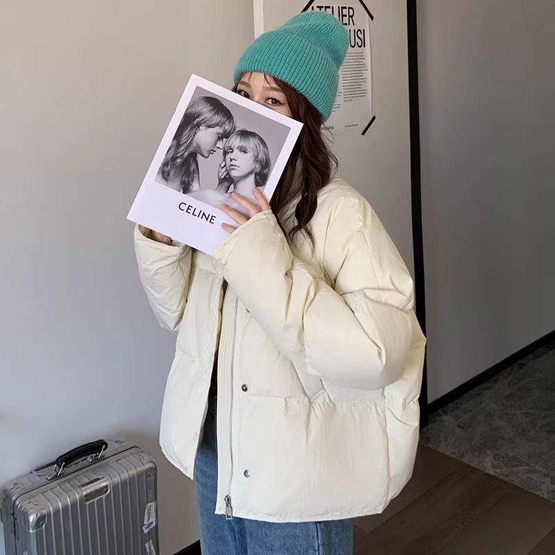 胖MM200斤大碼羽絨棉服女冬新款短款輕薄款棉衣外套時尚洋氣棉襖