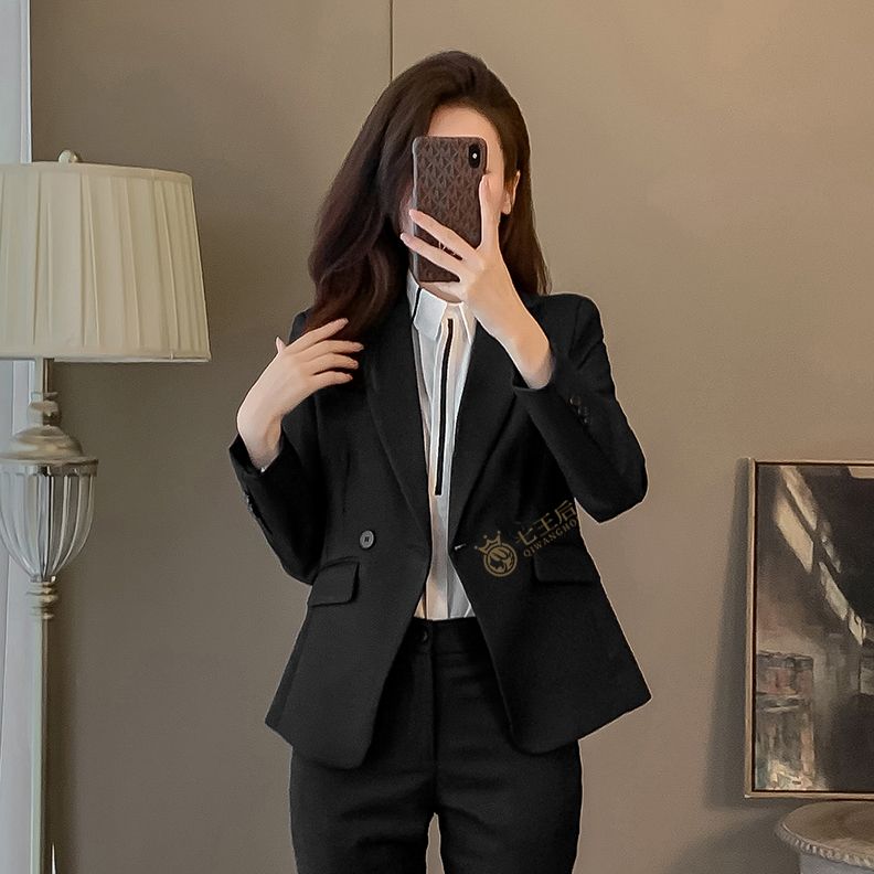 高檔小西裝外套女職業2024新款大學生面試正裝銷售經理工作服套裝