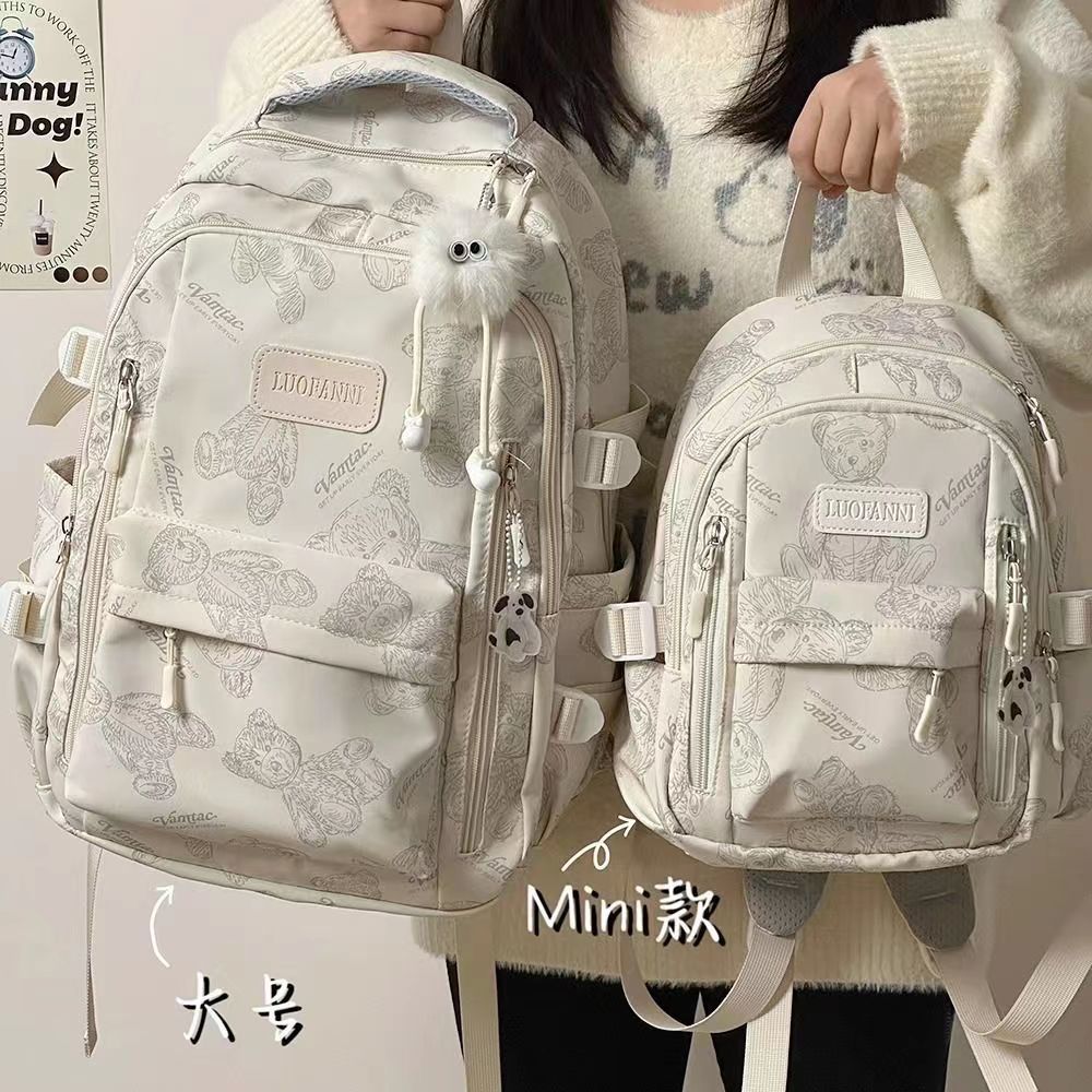 日系ins風休閒小背包輕便百搭書包 高中初中生大學生雙肩包女小