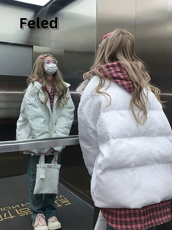 飛拉丹頓立領潮流保暖棉服外套男女2023秋冬新款美式百搭棉襖上衣