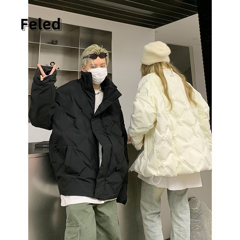 飛拉丹頓2023新款冬季高街時尚棉服男女美式復古潮牌情侶加厚外套