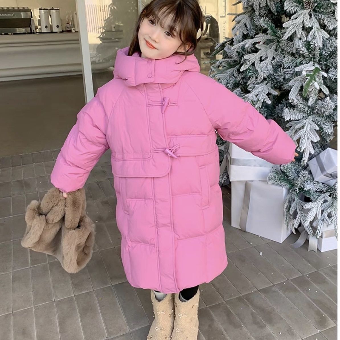 女童棉服冬季2023新款中大童棉衣韓版休閒兒童加厚冬裝洋氣外套