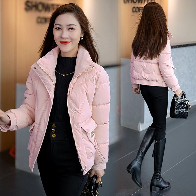 立領羽絨棉衣棉服女短款2023冬季新款韓版小個子時尚流行棉襖外套