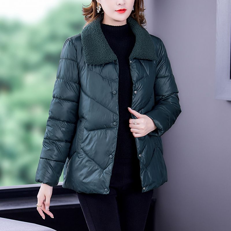New down cotton coat mother style cotton coat 2023 light and short high-end fashion winter coat loose cotton coat