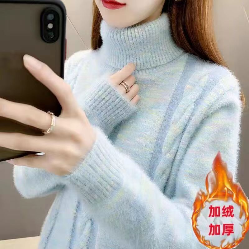 2023年新款加厚高領毛衣女寬鬆爆款打底衫時尚秋冬洋氣潮內搭冬季