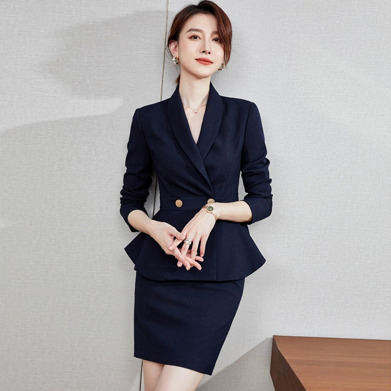 High-end small suit jacket for women professional 2024 new fashionable temperament formal sales manager work clothes suit