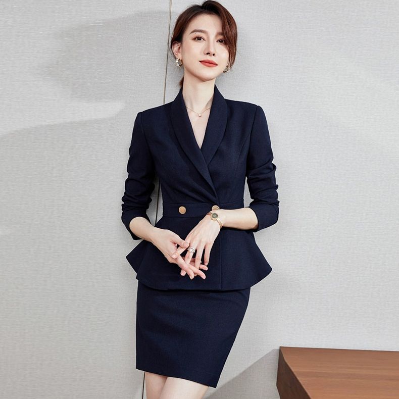 High-end small suit suit for women 2024 new high-end professional formal suit temperament two-piece skirt work clothes