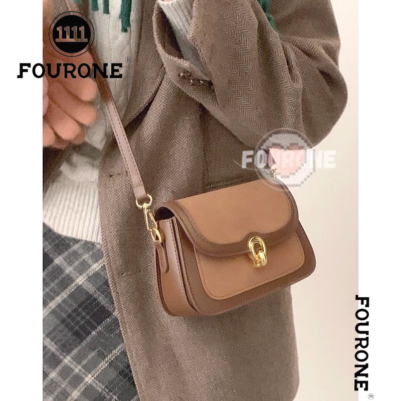 Autumn and winter matte crossbody bag women's trendy retro small square bag niche versatile shoulder bag crossbody bag