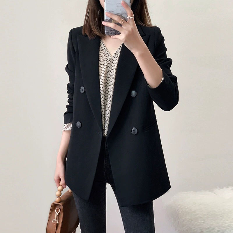 High-end small suit jacket for women 2024 new style high-end street Korean version loose women's professional suit top