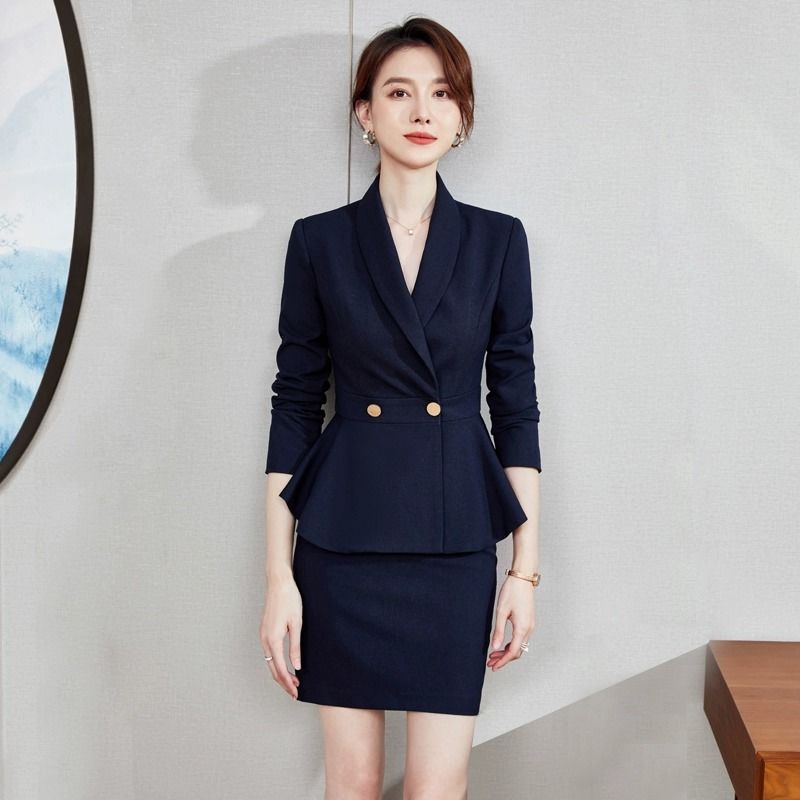 High-end small suit jacket for women professional 2024 new fashionable temperament formal sales manager work clothes suit