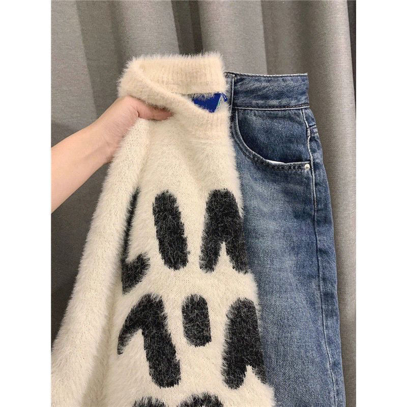 College versatile cute fufu bunny sweet cartoon sweater student autumn and winter new loose sweater