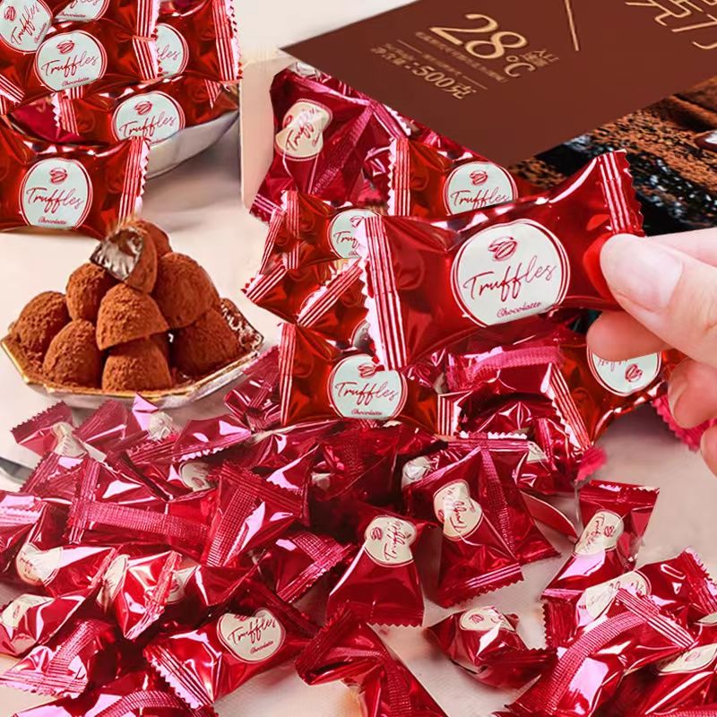 松露型巧克力网红零食小吃休闲食品婚庆年货喜糖批发礼盒代可可脂