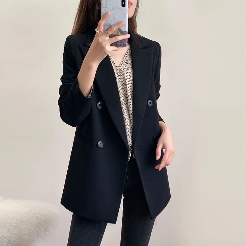 High-end small suit jacket for women 2024 new style high-end street Korean version loose women's professional suit top