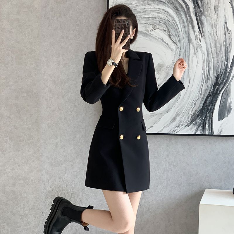 Mid-length blazer women's spring and autumn 2024 new temperament high-end small professional suit dress