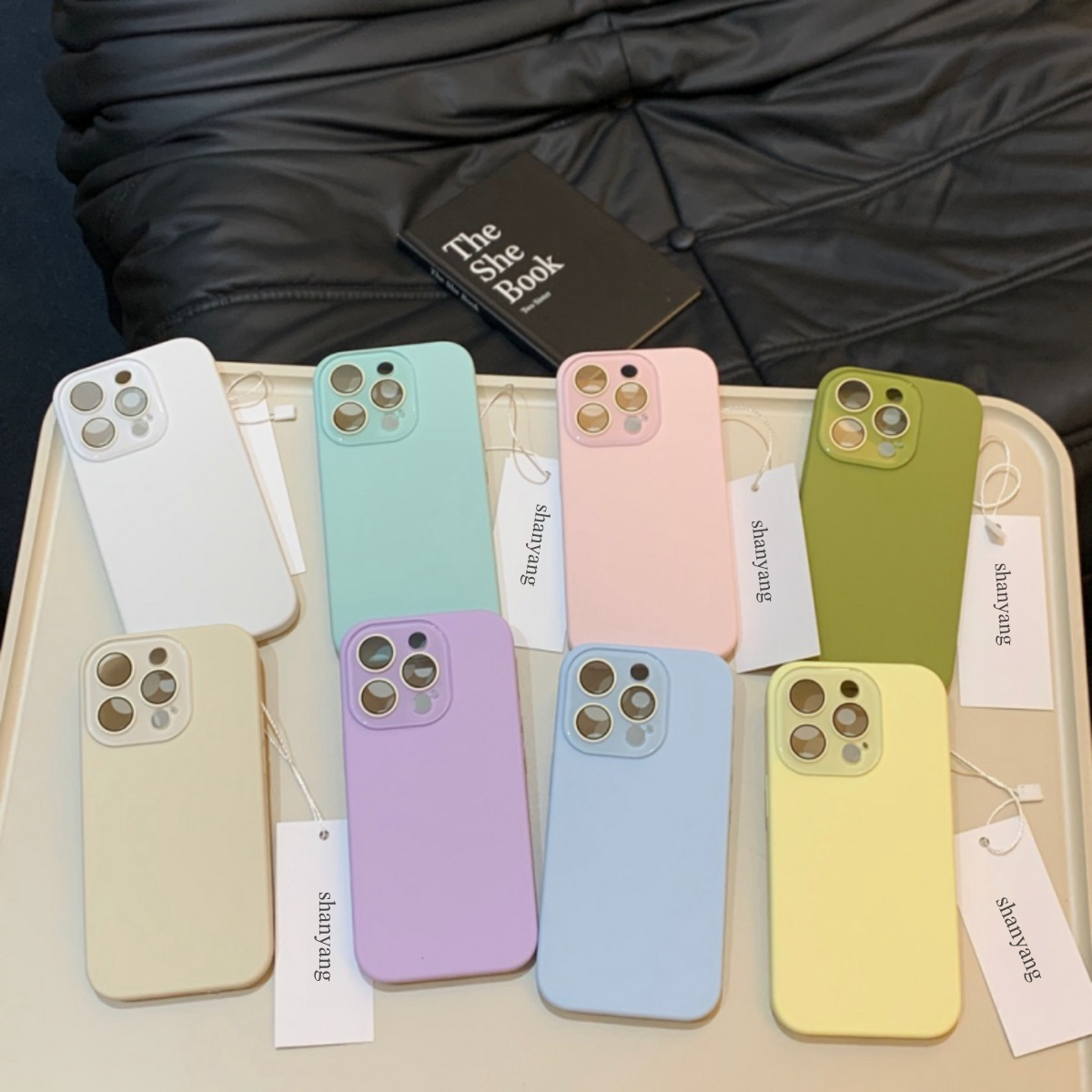 Ins light green liquid silicone 15 Promax phone case simple iPhone 14/13 skin feel matte soft_voghion.com